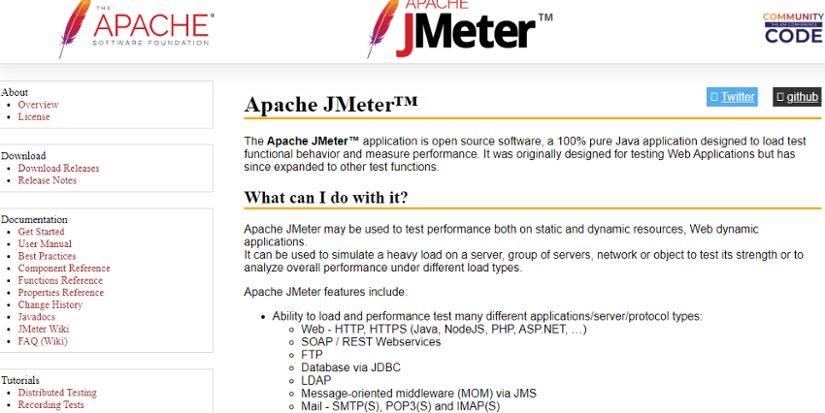 Apache JMeter's website